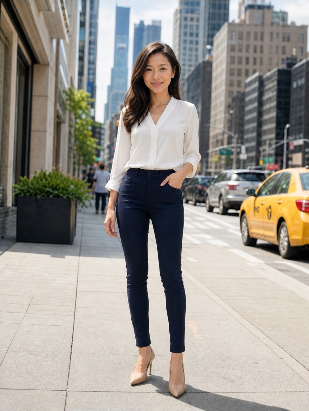 Banana Republic Sloan petite navy pants size 0P